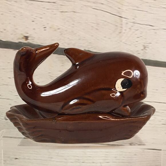 Vintage Novelty Whale Ashtray with Smoking Blowhole Incense‎ Burner Scrubby Hold - Picture 5 of 10